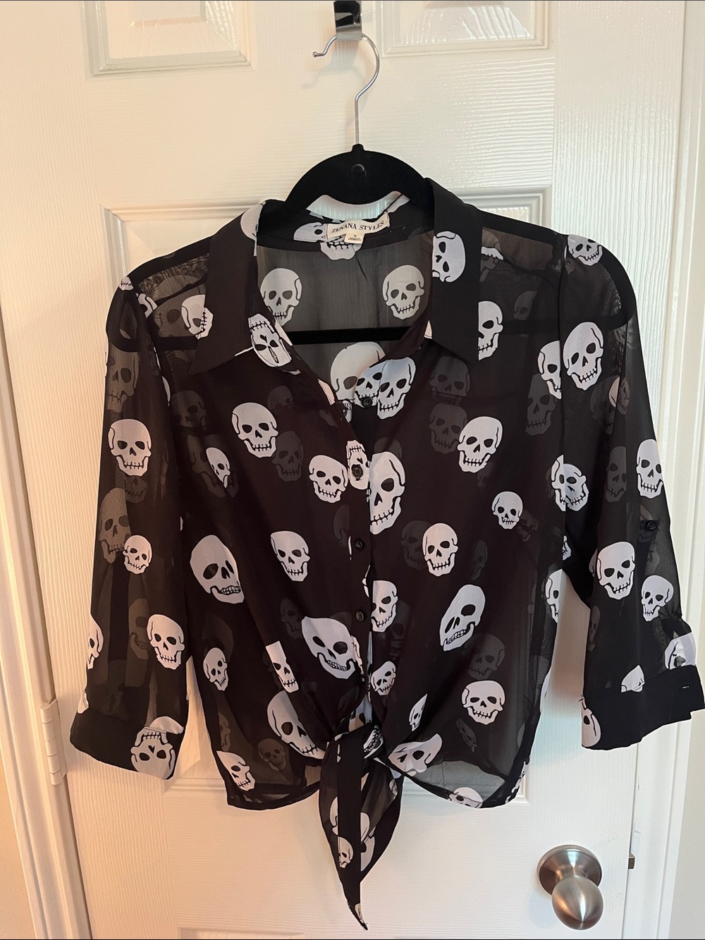 Zenana Styles Skull Blouse